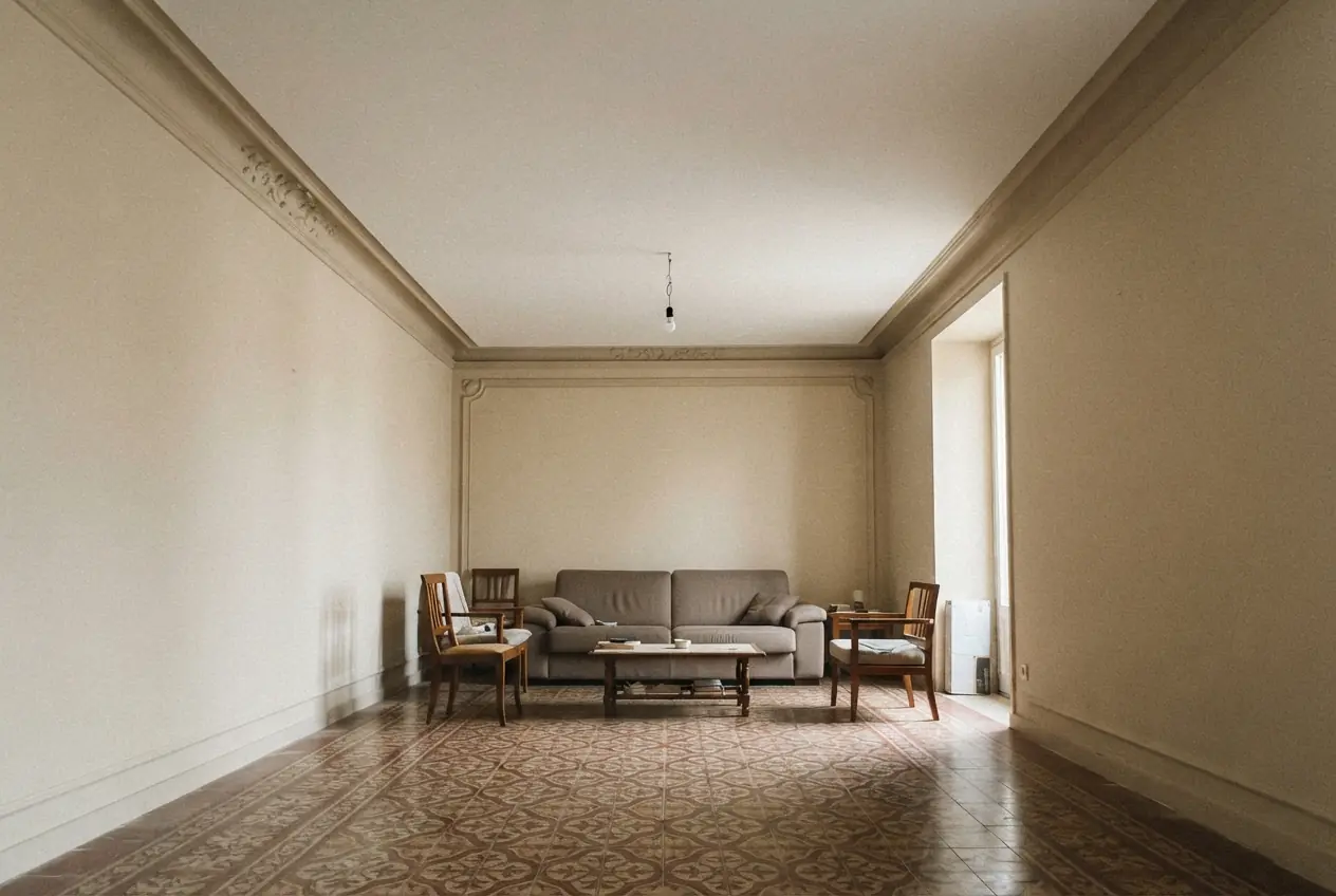 Plafond sans climatisation avant pose gainable à Tarascon